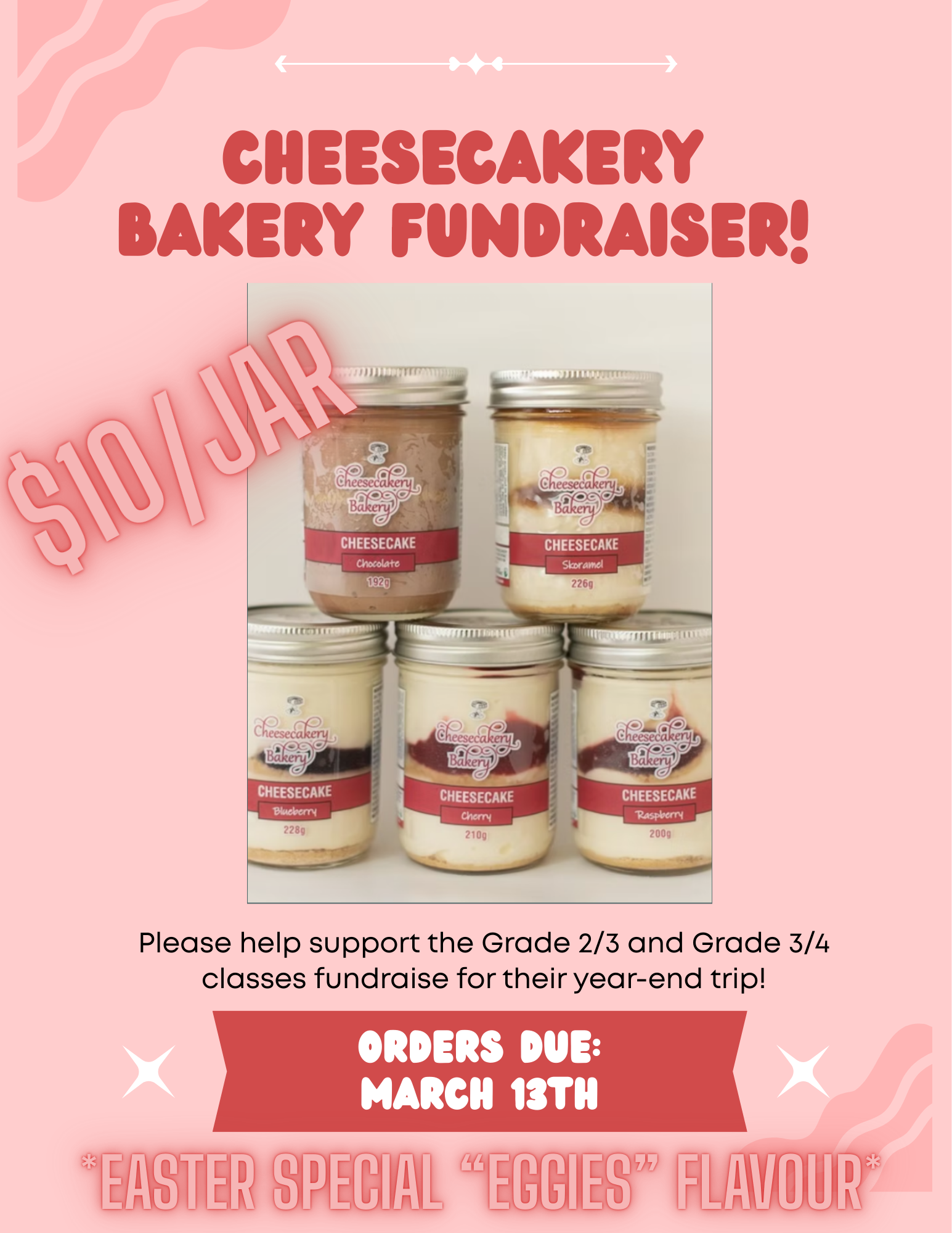 Cheesecake Fundraiser Flyer